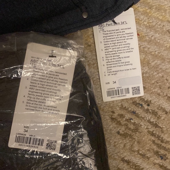 ABC Pant Slim 34”L *Tech Canvas (Black & Navy) - Picture 3 of 3